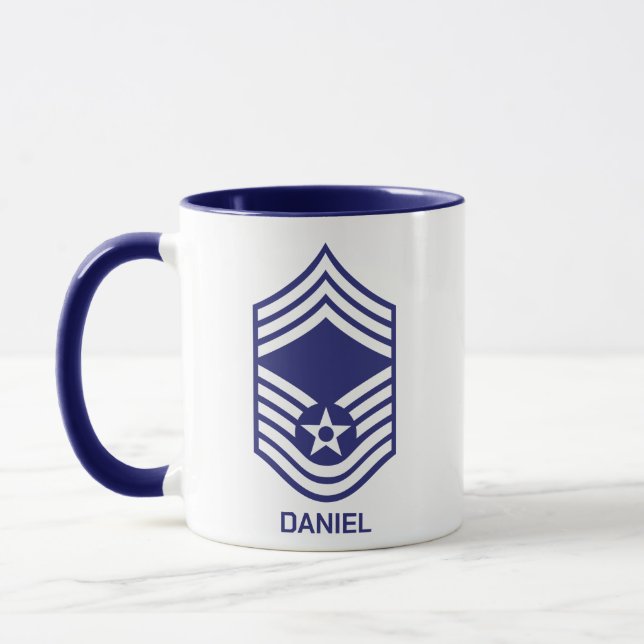 Mug Personnalisé E-9 Chef Sergent Rank Force aérienne (Gauche)