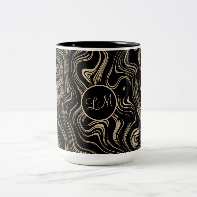 Mug personnalisé en or marbré (Centre)