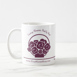 Mug 💐 Personnalisé Fleuriste pourpre