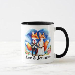 Mug Personnalisé Fox Couple Names