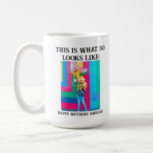 Mug Personnalisé Funny 50e anniversaire de jalon