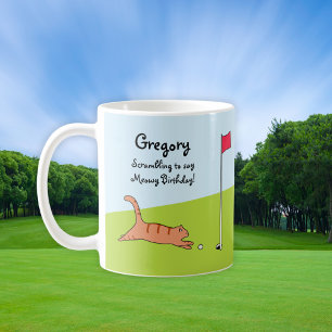 Mug Personnalisé Funny Birthday Cartoon Chat Plaisante