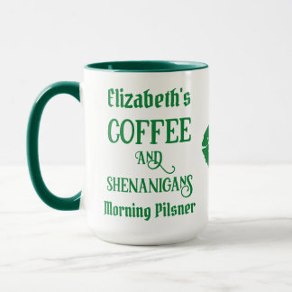 Mug Personnalisé Funny St Patrick's Day Lips vert