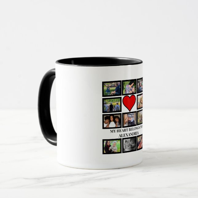 Mug Personnalisé Funny Valentines coeur de jour 11 pho (Devant gauche)