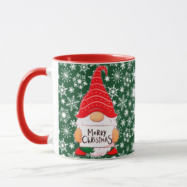 Mug personnalisé Gnome de Noël (Gauche)