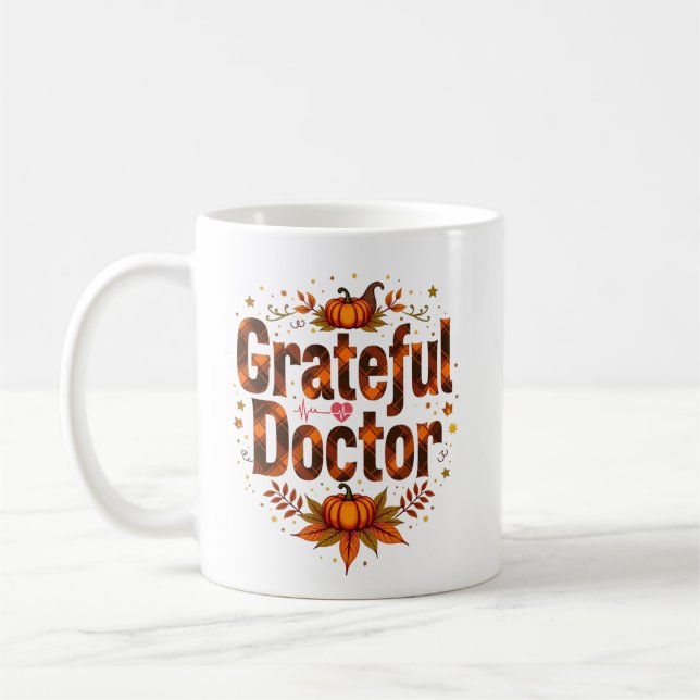 Mug Personnalisé Grateful Doctor Thanksgiving (Gauche)