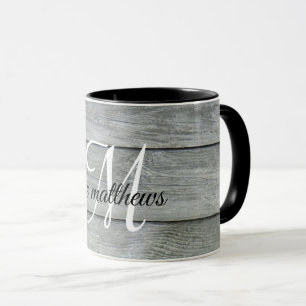 Mug Personnalisé Gris Moderne Rustique Style Agritouri