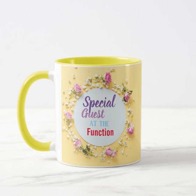 Mug Personnalisé invité spécial à la fonction Pastel J (Gauche)