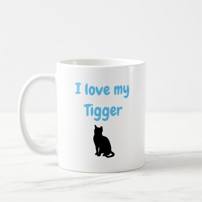 Mug Personnalisé, j'aime mon chat (Gauche)