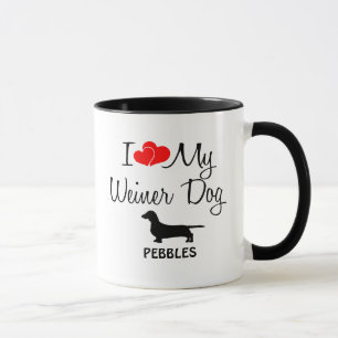 Mug Personnalisé J'Aime Mon Chien Weiner