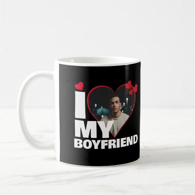 Mug Personnalisé J'aime mon copain Photo du coeur (Gauche)