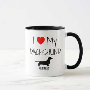 Mug Personnalisé J'Aime Mon Dachshund