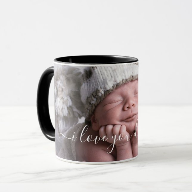 Mug Personnalisé Je t'aime papa Modèle photo (Devant gauche)
