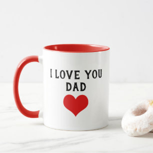 Mug Personnalisé Je T'Aime Papa Texte Mal Coeur