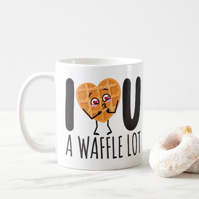 Mug PERSONNALISÉ Je T'AIME Une gaufre Lot Kawaii migno (Avec donut)