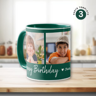 Mug Personnalisé Joyeux Anniversaire 3 Photo Collage V
