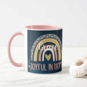 Mug Personnalisé Joyeux dans l'espoir Christian Rainbo