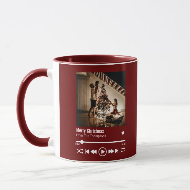 Mug Personnalisé Joyeux Noël Chanson Playlist (Gauche)