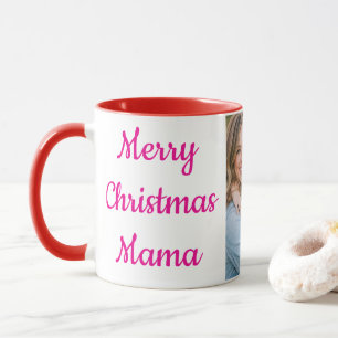 Mug personnalisé Joyeux Noël Maman Rouge