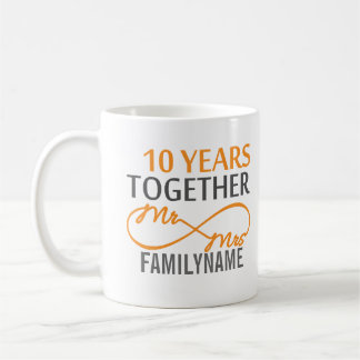 Mug Personnalisé M. et Mme 10e anniversaire