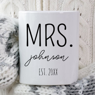 Mug Personnalisé M. Mme NewlyWedding Party Présente
