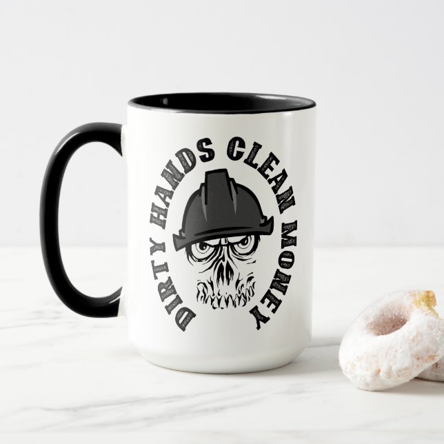 Mug Personnalisé Mains sales argent propre (Avec donut)