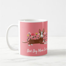 Personnalisé Meilleure maman chien Podenco rose Fl