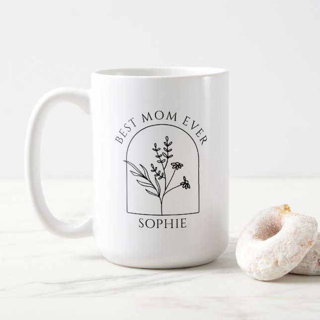 Mug Personnalisé Meilleure maman Ever Mères cadeau jou (Avec donut)
