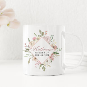 Mug Personnalisé Mère de la chambre Élégante rose flor