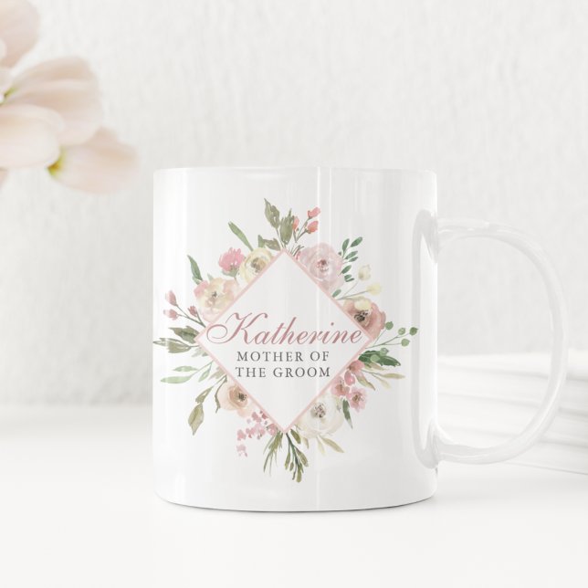 Mug Personnalisé Mère de la chambre Élégante rose flor (Créateur téléchargé)