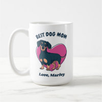 Personnalisé Mignon Dachshund Chien Maman Texte Pe