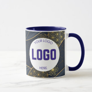 Mug personnalisé Moderne Bohème Bleu Nuit et Or