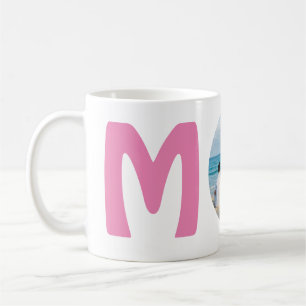 Mug Personnalisé moderne simple élégant rose photo de 