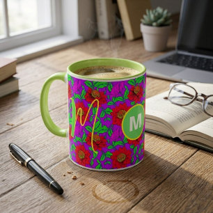 Mug personnalisé Mug élégant à monogramme de ros