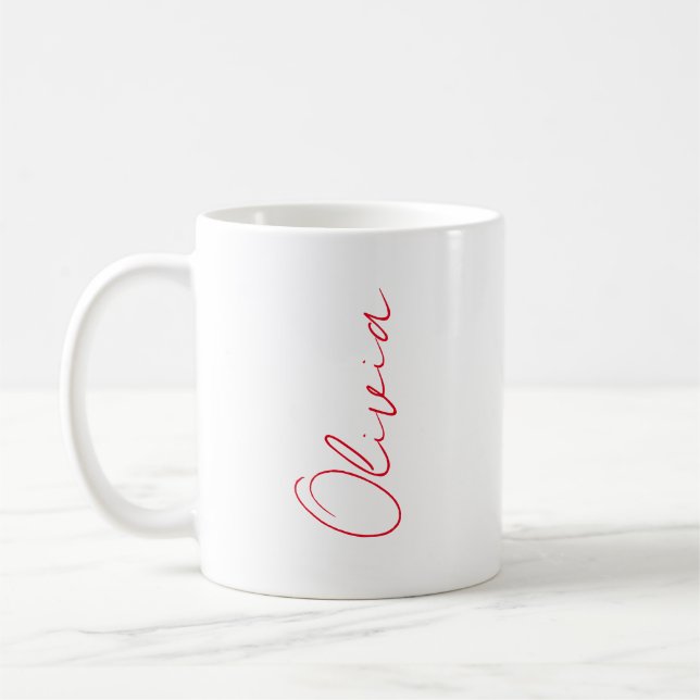 Mug personnalisé, mug personnalisé, nom de calligr (Gauche)