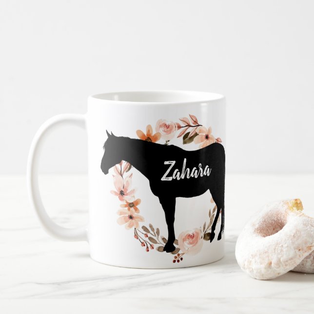 Mug Personnalisé Nom équitation équitation équitation  (Avec donut)