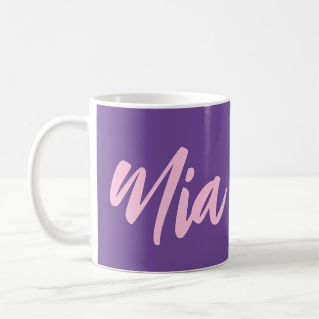 Mug Personnalisé Nom personnalisé Minimal monogramme M (Gauche)