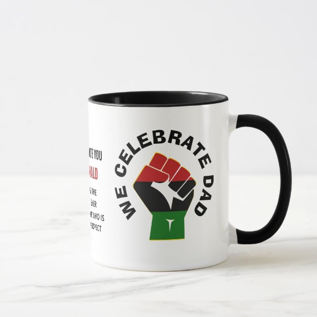 Mug PERSONNALISÉ NOUS CÉLÉBRER LA Fête des pères PÈRE (Droite)