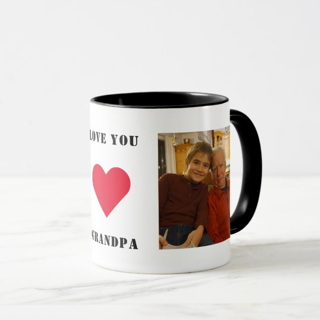 Mug Personnalisé Personnalisé Famille Photo Love You G (Devant droit)