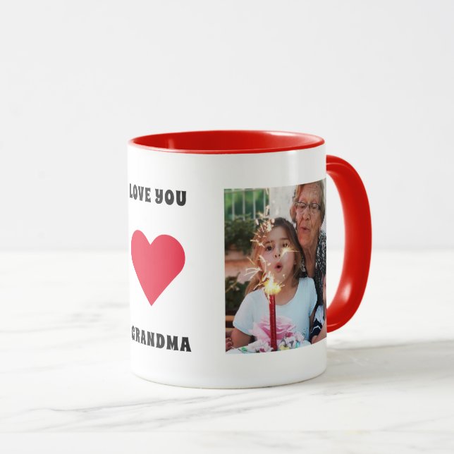 Mug Personnalisé Personnalisé Famille Photo Love You G (Devant droit)