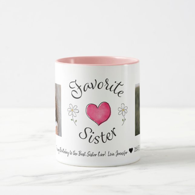 Mug personnalisé photo Favori Sister 2 (Centre)