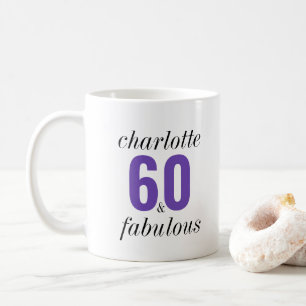 Mug personnalisé pour 60e anniversaire fabuleux