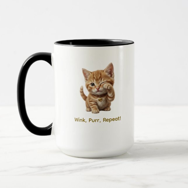 Mug personnalisé pour amateur de chats | Mug à caf (Gauche)