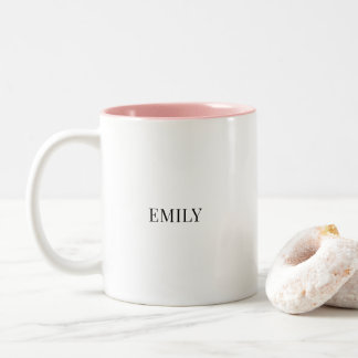 Mug Personnalisé pour Couple Bicolore – Nom Person