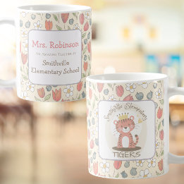 Mug personnalisé pour enseignant et école avec pho