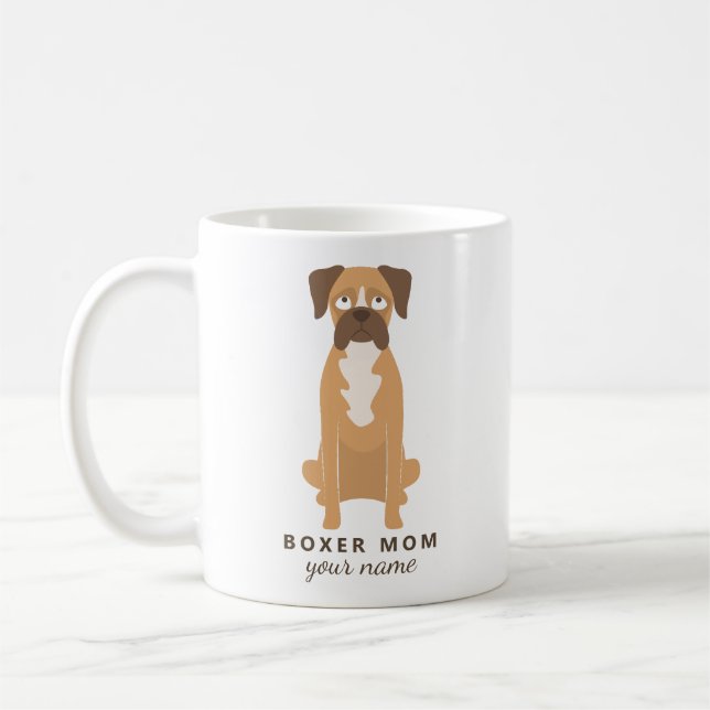 Mug personnalisé pour maman de Boxer, mug personna (Gauche)