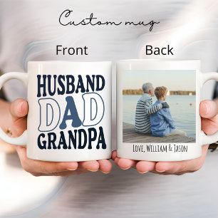 Mug personnalisé pour papa, Mug cadeau photo, Fête