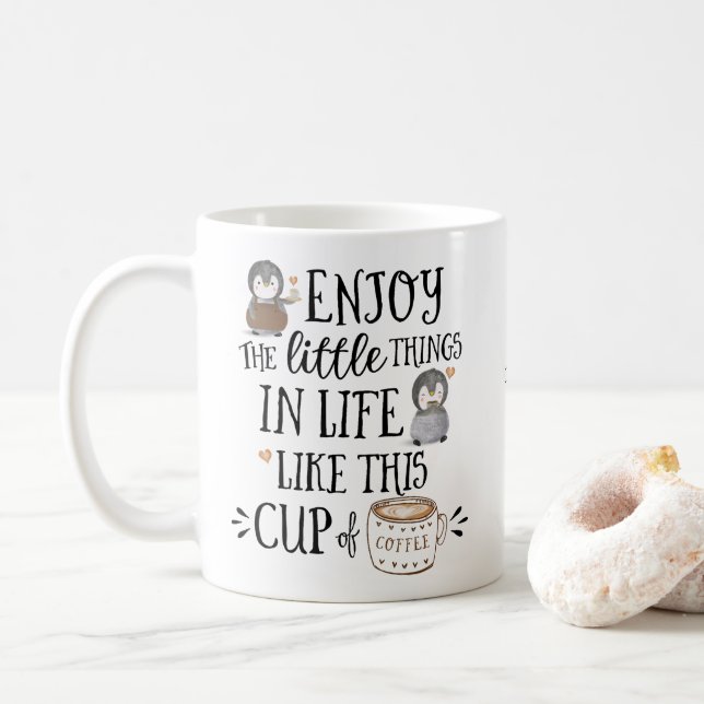 Mug Personnalisé Profitez des petites choses dans la v (Avec donut)