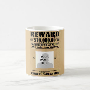 Mug Personnalisé Recherché mort ou vivant