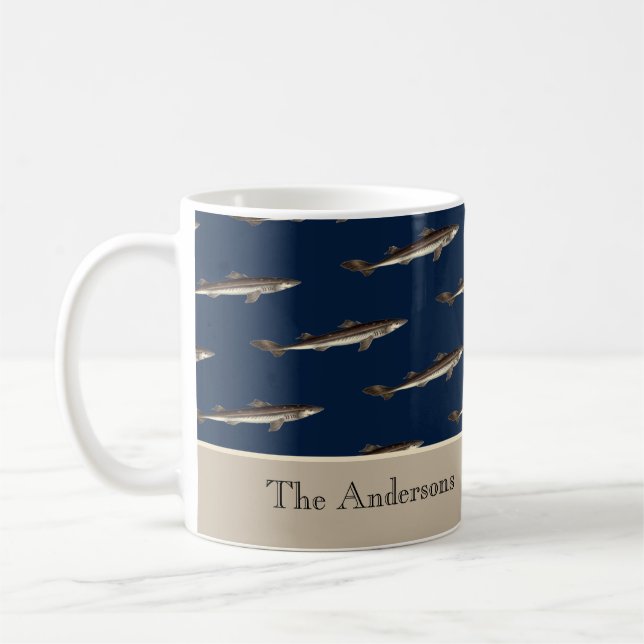 Mug Personnalisé Requin Marine Tan Sand Nautique (Gauche)